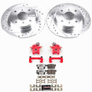 PowerStop Z26 Street Performance Ceramic Brake Pad, Drilled Slotted Rotor, and C