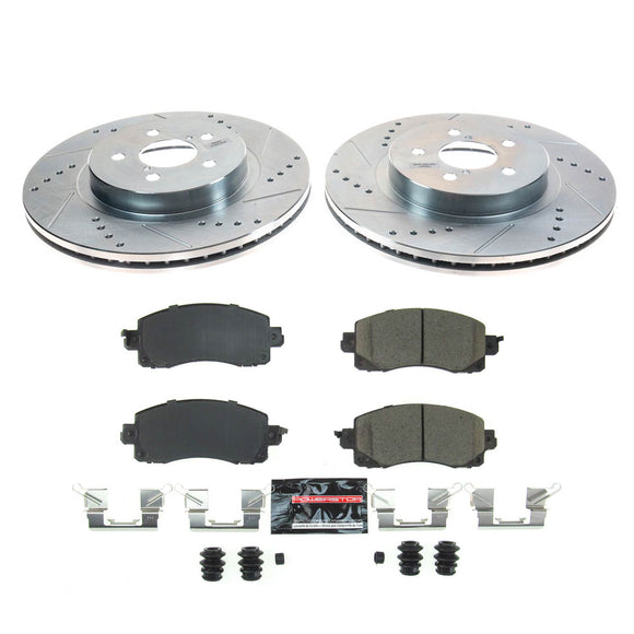 PowerStop Z23 Daily Driver Carbon-Fiber Ceramic Brake Pad and Drilled & Slotted