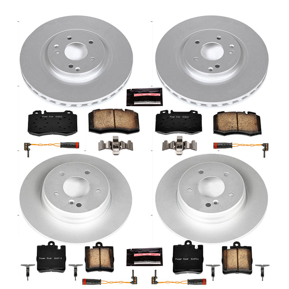 PowerStop Genuine Geomet Coated Rotor and Carbon-Fiber Ceramic Brake Pad Kit