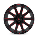 20x9 Fuel Off-Road D643 Contra Gloss Black Red Tinted Clear 6x135 ET20 Wheel