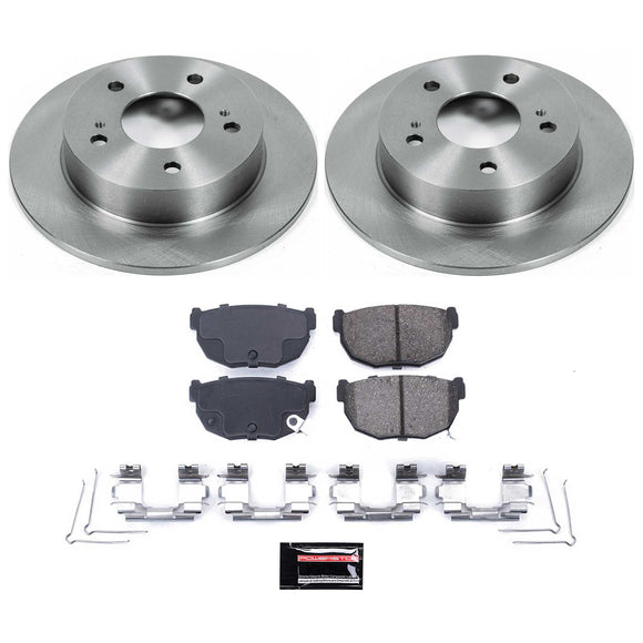 PowerStop OE Stock Replacement Low-Dust Ceramic Brake Pad and Rotor Kit