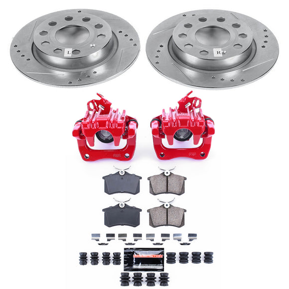 PowerStop Z23 Daily Driver Carbon-Fiber Ceramic Pads Drilled & Slotted Rotor & C