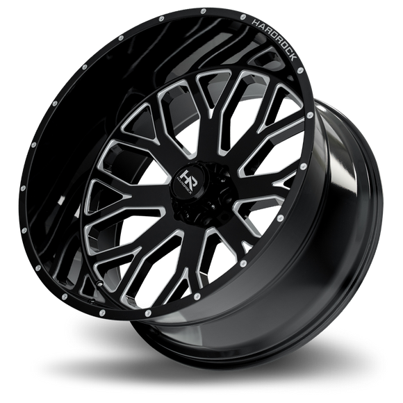 26x14 Hardrock Slammer Xposed Gloss Black Milled 5x127 ET-76 wheel/rim