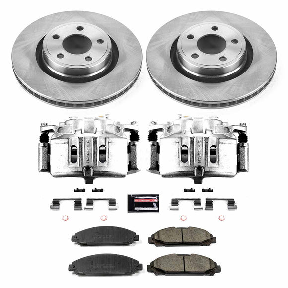 PowerStop OE Stock Replacement Low-Dust Ceramic Brake Pad, Rotor and Caliper Kit