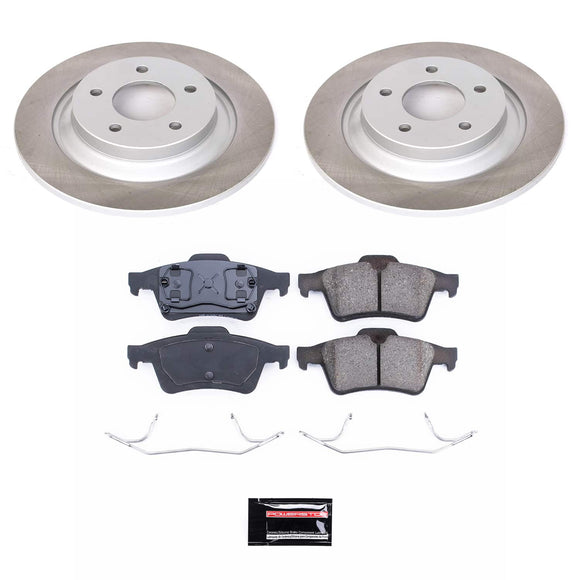 PowerStop Semi-Coated Rotor and Low-Dust Ceramic Brake Pad Kit