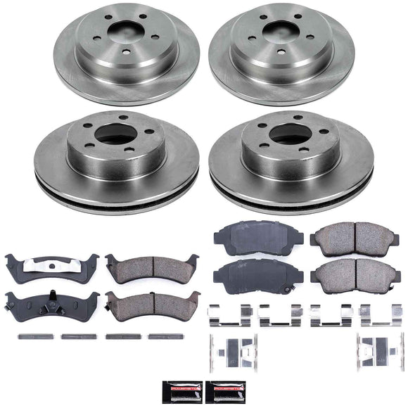 PowerStop OE Stock Replacement Low-Dust Ceramic Brake Pad and Rotor Kit