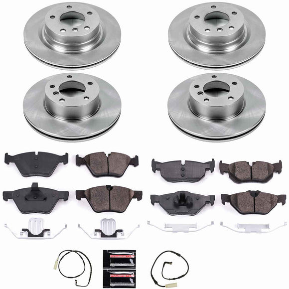 PowerStop OE Stock Replacement Low-Dust Ceramic Brake Pad and Rotor Kit