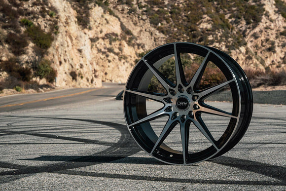 18x8 DRW Tuner D19 Gloss Black Machine Face 5x108/114.3 ET38 wheel/rim