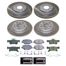 PowerStop Semi-Coated Rotor and Low-Dust Ceramic Brake Pad Kit