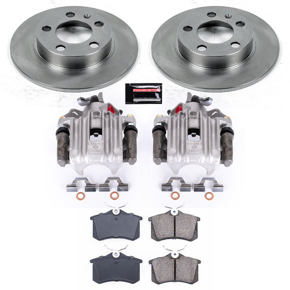 PowerStop OE Stock Replacement Low-Dust Ceramic Brake Pad, Rotor and Caliper Kit