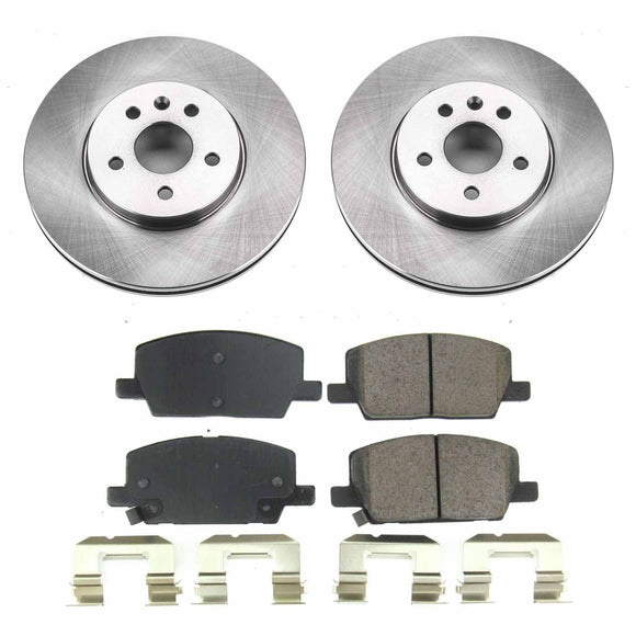 PowerStop OE Stock Replacement Low-Dust Ceramic Brake Pad and Rotor Kit