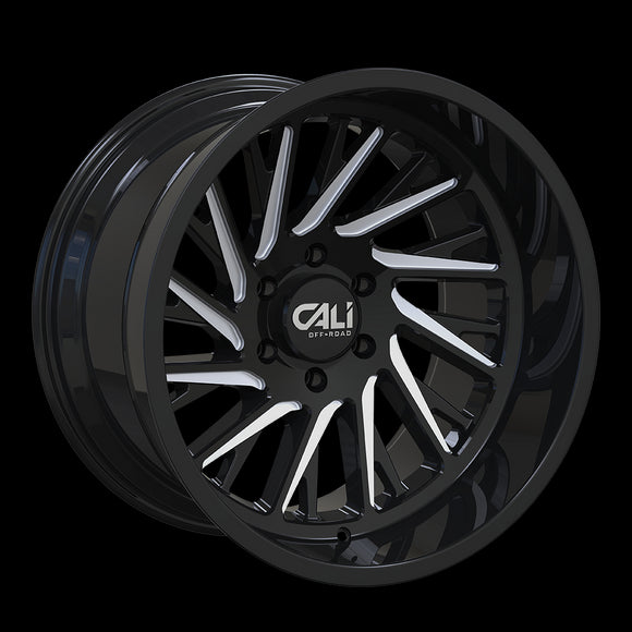 20x12 Cali Off-Road 9114 Purge Gloss Black Milled 8x170 ET-51 Wheel Rim