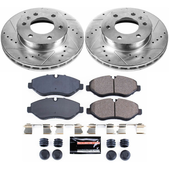 PowerStop Z23 Daily Driver Carbon-Fiber Ceramic Brake Pad and Drilled & Slotted