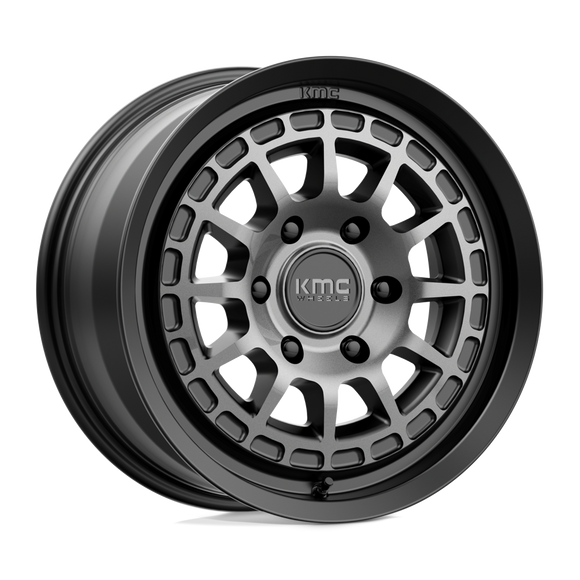 17X8 KMC KM719 CANYON Satin Black With Gray Tint 6X139.7 ET35 wheel/rim