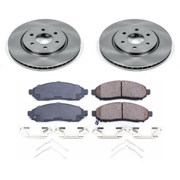 PowerStop OE Stock Replacement Low-Dust Ceramic Brake Pad and Rotor Kit