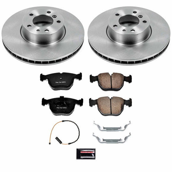 PowerStop OE Stock Replacement Low-Dust Ceramic Brake Pad and Rotor Kit