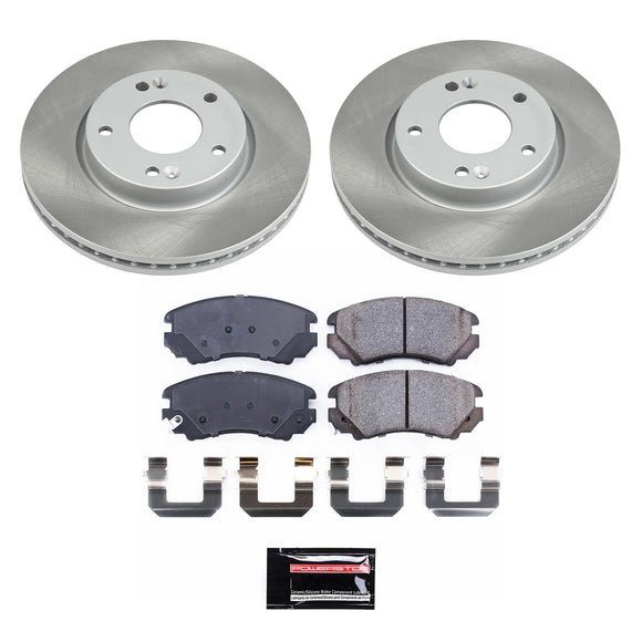 PowerStop OE Stock Replacement Low-Dust Ceramic Brake Pad and Rotor Kit