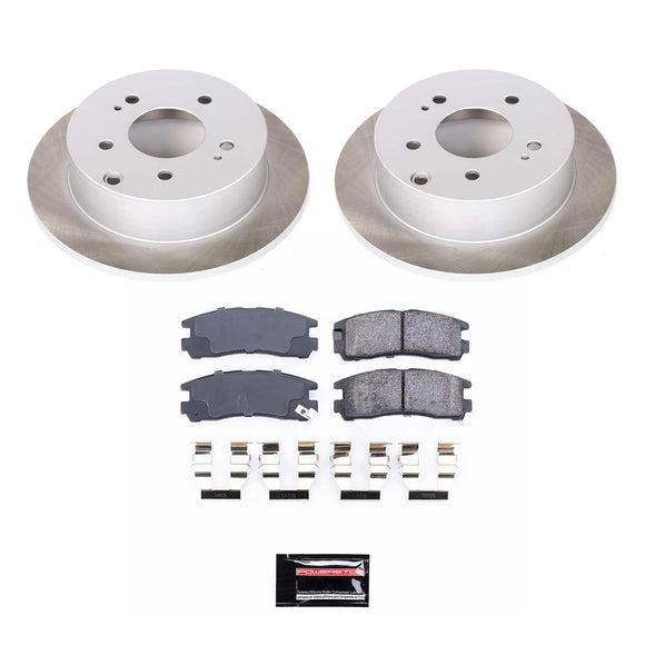 PowerStop Semi-Coated Rotor and Low-Dust Ceramic Brake Pad Kit