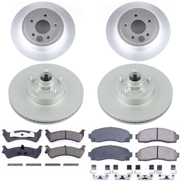 PowerStop Genuine Geomet Coated Rotor and Low-Dust Ceramic Brake Pad Kit