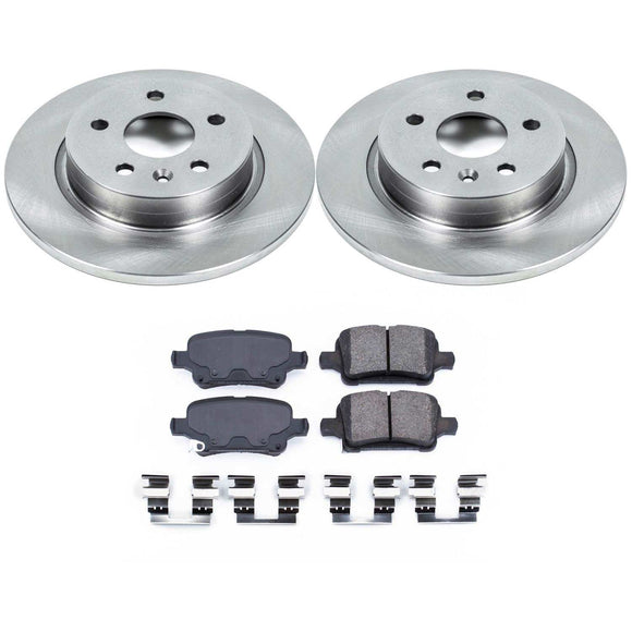 PowerStop OE Stock Replacement Low-Dust Ceramic Brake Pad and Rotor Kit