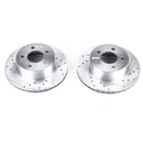 PowerStop Evolution Drilled Slotted Rotors Pair Front For Jeep Wagoneer