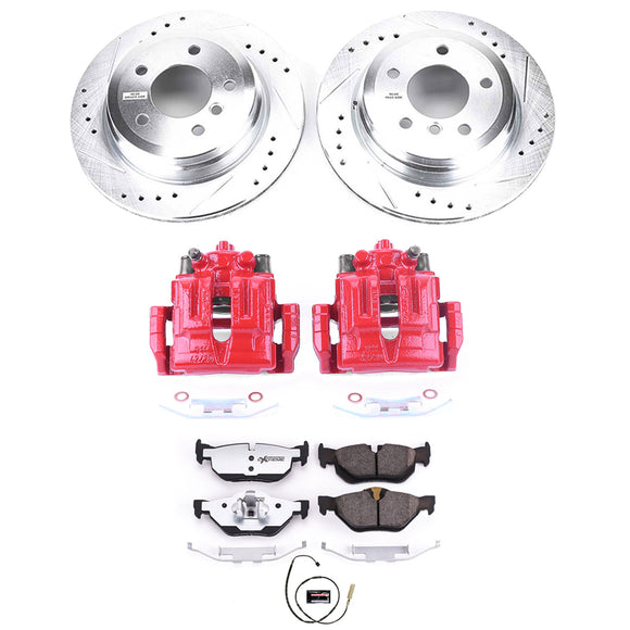 PowerStop Z26 Street Performance Ceramic Brake Pad, Drilled Slotted Rotor, and C