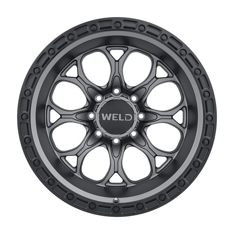 20x10 WELD Off-Road Ledge Eight Gunmetal / Black Ring 8x180 ET-18 Wheel