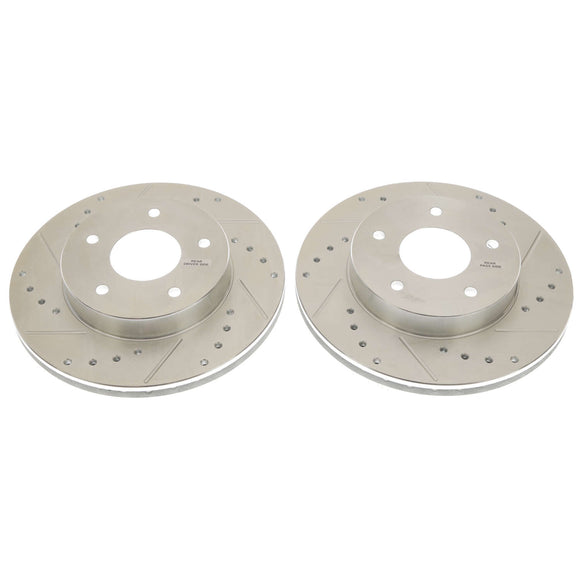 PowerStop Evolution Drilled Slotted Rotors Pair Rear For Pontiac Firebird