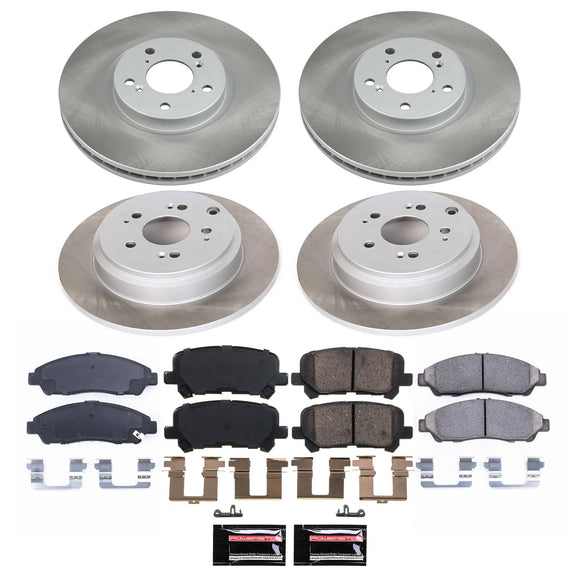 PowerStop Semi-Coated Rotor and Low-Dust Ceramic Brake Pad Kit