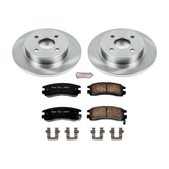 PowerStop OE Stock Replacement Low-Dust Ceramic Brake Pad and Rotor Kit