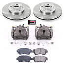 PowerStop OE Stock Replacement Low-Dust Ceramic Brake Pad, Rotor and Caliper Kit
