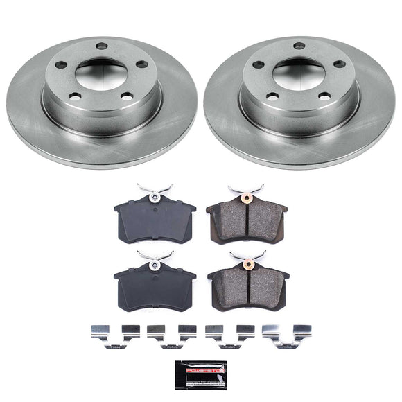 PowerStop OE Stock Replacement Low-Dust Ceramic Brake Pad and Rotor Kit
