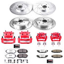 PowerStop Z26 Street Performance Ceramic Brake Pad, Drilled Slotted Rotor, and C