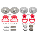 PowerStop Z26 Street Performance Ceramic Brake Pad, Drilled Slotted Rotor, and C
