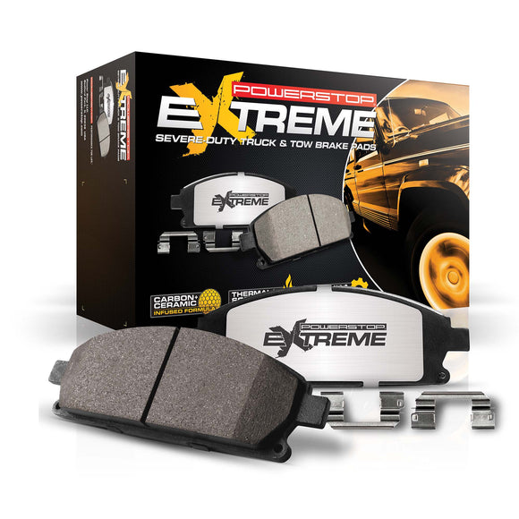 PowerStop Z36 Truck And Tow Carbon-Fiber Ceramic Brake Pads With Hardware