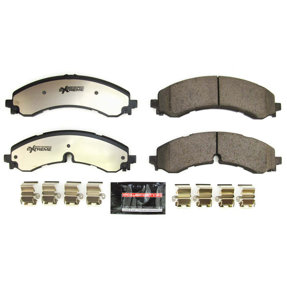 PowerStop Z36 Truck And Tow Carbon-Fiber Ceramic Brake Pads With Hardware