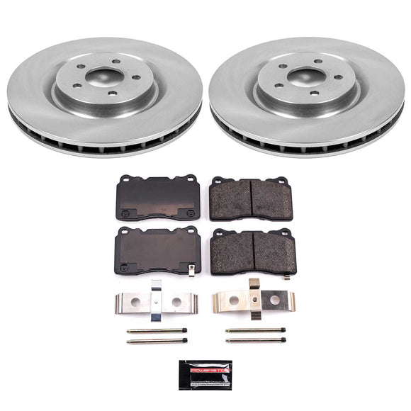 PowerStop OE Stock Replacement Low-Dust Ceramic Brake Pad and Rotor Kit