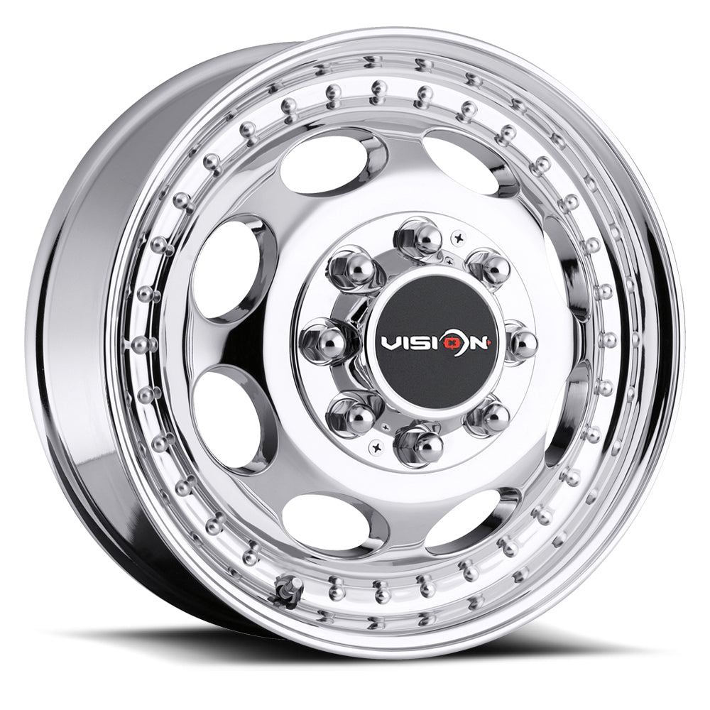 19.5x6.75 Vision 181Z Hauler Chrome 8x165.1 8x6.5 ET102 Wheel Rim