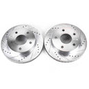 PowerStop Evolution Drilled Slotted Rotors Pair Front For Dodge Ram 1500