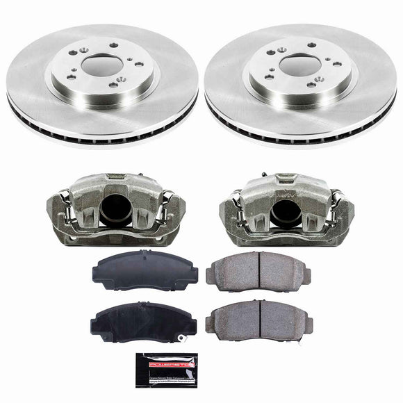 PowerStop OE Stock Replacement Low-Dust Ceramic Brake Pad, Rotor and Caliper Kit