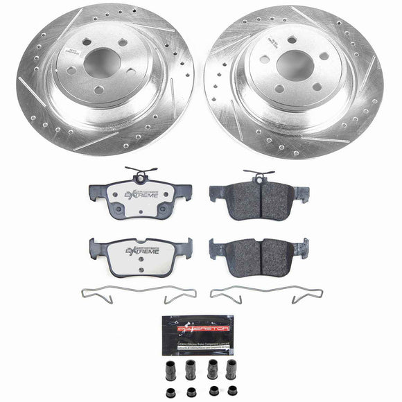 PowerStop Z36 Carbon-Fiber Ceramic Brake Pad with Drilled and Slotted Rotor Kit