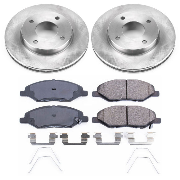 PowerStop OE Stock Replacement Low-Dust Ceramic Brake Pad and Rotor Kit
