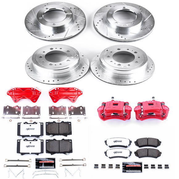 PowerStop Z36 Truck and SUV Ceramic Brake Pad, Drilled & Slotted Rotor, and Cali