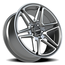 22x9.5 Vision 476 Wedge Gun Metal Machined Face Wheel 5x139.7 ET8 CB77.8