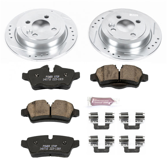 PowerStop Z23 Daily Driver Carbon-Fiber Ceramic Brake Pad and Drilled & Slotted