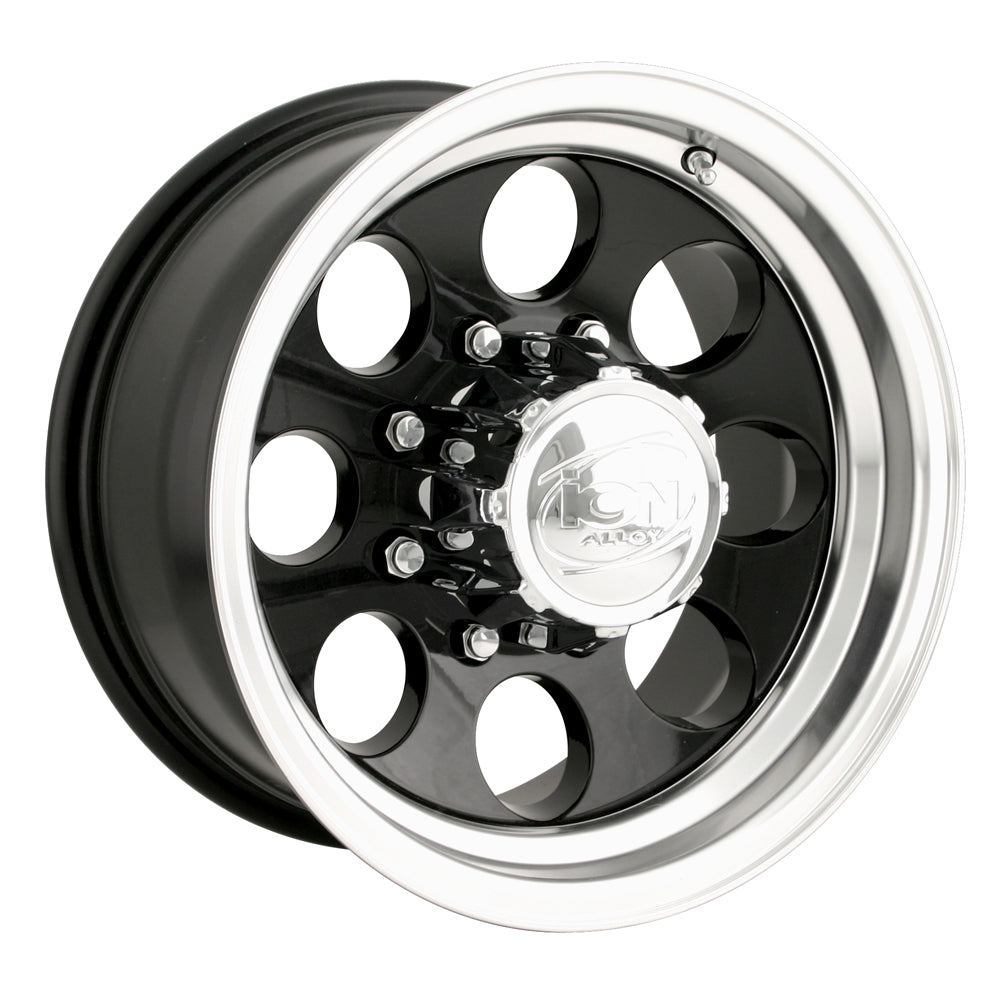 16x8 Ion Style 171 Black Wheel/Rim 8x170 8-170 16-8 ET-5