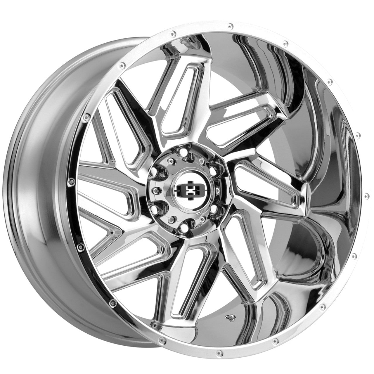 20x10 Vision 361 Spyder Chrome 6x139.7 6x5.5 ET-25 Wheel Rim - 0