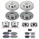 PowerStop OE Stock Replacement Low-Dust Ceramic Brake Pad, Rotor and Caliper Kit