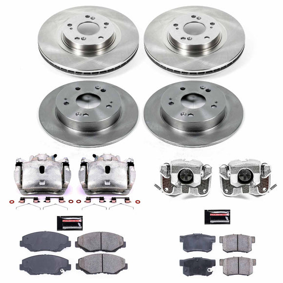 PowerStop OE Stock Replacement Low-Dust Ceramic Brake Pad, Rotor and Caliper Kit