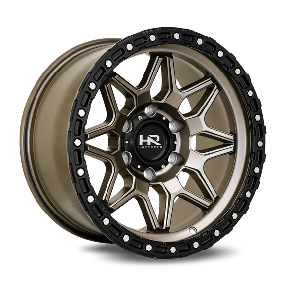 17x9 Hardrock H105 Matte Bronze-Black 6x139.7 ET1 wheel/rim